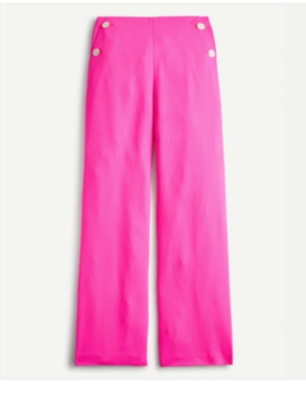J.Crew Wide-Leg Sailor Pant Triple Dobby Hot Pink High Rise Size‎ 10